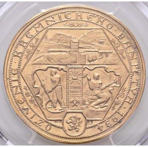 Československo, období 1918 - 1939, Hám - pětidukátová medaile na oživ. baníctva 1934,