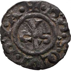 Itálie - Ancona, autonomní ražby, 13. - 14. století, Denár b.l., písmena VCS v kruhu, opis / velk