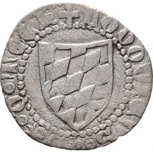 Itálie - Aquilea, Lodovico II., 1412 - 1420, AR Denár b.l., Erb, opis / madona, opis, Biaggi.193,