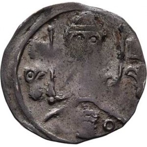 Německo - Branibory, Albrecht II., 1186 - 1220, Denár b.l., minc.Stendal, trůnící panovník / jezdec