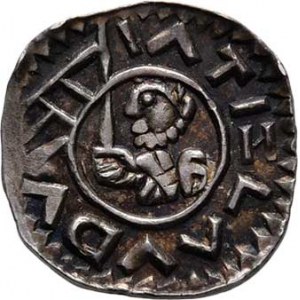 Vratislav II., knížetem v Čechách 1061 - 1086, Denár, Ca.346, F.IX/1 (879), 0.944g, nep.nedor.,
