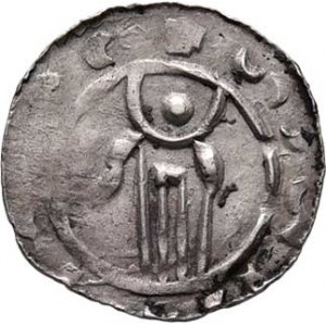 Ota I.Sličný, údělným knížetem na Olomoucku 1061-1087, Denár, Ca.371, F.X/10 (1117), V-P.34, 0.445g