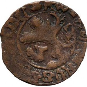 Vladislav II., 1471 - 1516, Bílý peníz jednostranný - bronzové dobové falzum,