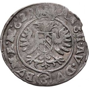 Ferdinand II., 1619 - 1637 (Mince dobrého zrna), 3 Krejcar (1)629, Praha-Hübmer, J.28c, MKČ.760,