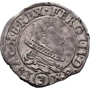 Ferdinand II., 1619 - 1637 (Mince dobrého zrna), 3 Krejcar 1633, Praha-Schuster, J.31c, MKČ.763,