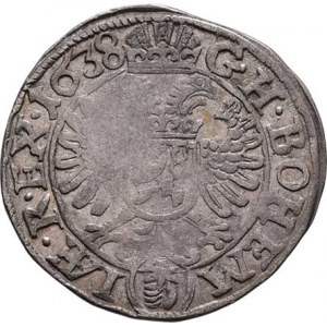 Ferdinand III., 1637 - 1657, 3 Krejcar 1638, Praha-Wolker, J.3a, MKČ.1180, 1.190g,