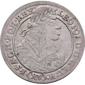 Leopold I., 1657 - 1705, XV Krejcar 1662 GH, Vratislav-Hübner, Höll.62.4.1,