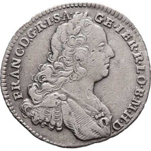 František I. Lotrinský, 1745 - 1765, VII Krejcar 1762 PR, Praha-Erdmann, N.12, MKČ.1998,