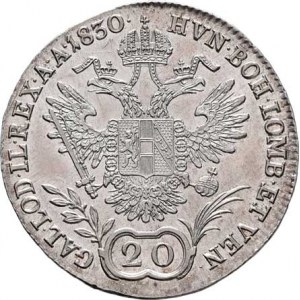 František II., 1792 - 1835, 20 Krejcar 1830 C, Praha, 6.672g, nep.vada materiálu,