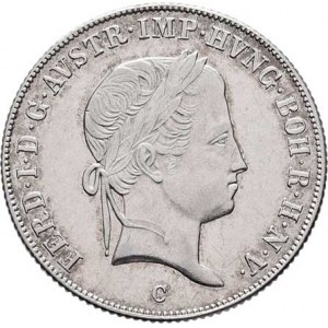 Ferdinand V., 1835 - 1848, 20 Krejcar 1844 C, Praha, 6.686g, nep.hr., nep.rysky