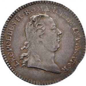 Leopold II., 1790 - 1792, Větší jeton na volbu ve Frankfurtu 30.9.1790 - poprsí