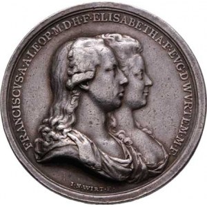 František II. a Alžběta Würtemberská, Wirth - AR medaile na zásnuby ve Vídni 8.1.1788 -