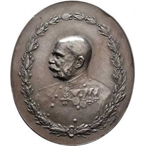 František Josef I., 1848 - 1916, Jauner - AR oválná premijní medaile zemědělská b.l. -