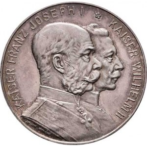 František Josef I., 1848 - 1916, Lauer - medaile na spojenectví 1914 - dvojportrét