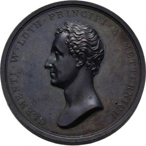 Metternich, Clemens Wenzel Lothar, 1773 - 1859, Pichler - AE medaile vídeňské akademie umění 1835 -