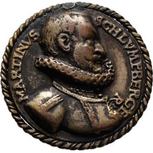 Schlumberger Martin, Litá bronzová medaile na povýšení erbu 1592 - poprsí