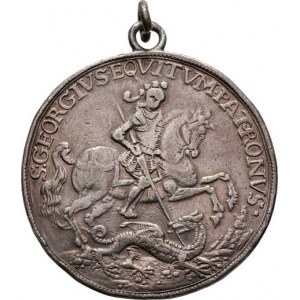 Kremnica - medaile nesignované, Svatojiřská medaile b.l. (cca 18.století) - sv.Jiří