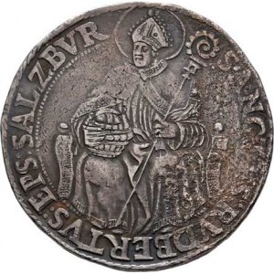 Salzburg-arcib., Wolf Dietrich Raitenau, 1587 - 1612, Tolar b.l. - světec / dva znaky, Zot.974, Pr.