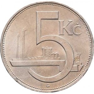Československo 1918 - 1938, 5 Koruna 1928, KM.11 (Ag500), 6.952g, nep.hr.,