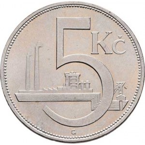 Československo 1918 - 1938, 5 Koruna 1931, KM.11 (Ag500), 7.005g, nep.hr.,