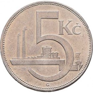 Československo 1918 - 1938, 5 Koruna 1932, KM.11 (Ag500), 6.955g, nep.hr.,