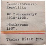Československo 1918 - 1938, 5 Koruna 1937, KM.11a (Ni), 8.061g, dr.vady mater.,