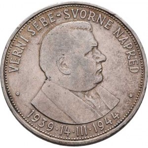 Slovenská republika, 1939 - 1945, 50 Koruna 1944, KM.10 (Ag700), 16.428g, dr.hr.,