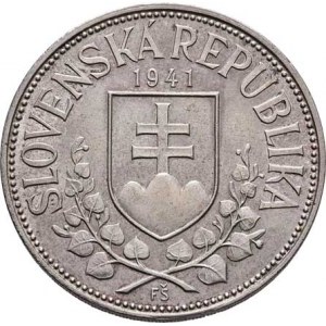 Slovenská republika, 1939 - 1945, 20 Koruna 1941 - jednoduchý kříž na rotundě, KM.7.1