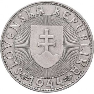 Slovenská republika, 1939 - 1945, 10 Koruna 1944 - s křížem na kaplici, KM.9.1 (Ag500),