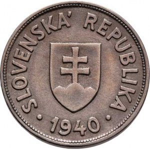 Slovenská republika, 1939 - 1945, 50 Haléř 1940, KM.5 (CuNi), 3.315g, nep.rysky,