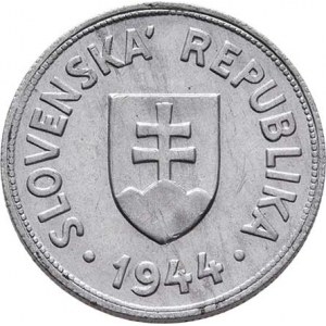 Slovenská republika, 1939 - 1945, 50 Haléř 1944, KM.5a (hliník), 1.016g, nep.vady