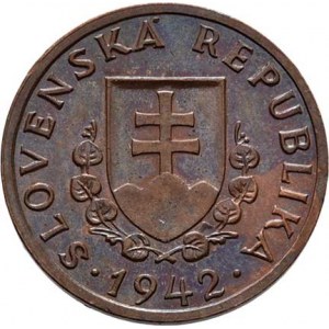 Slovenská republika, 1939 - 1945, 20 Haléř 1942, KM.4 (CuZn), 2.061g, pěkná patina RR!