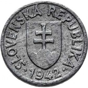 Slovenská republika, 1939 - 1945, 5 Haléř 1942, KM.8 (zinek), 0.976g, skvrnky,