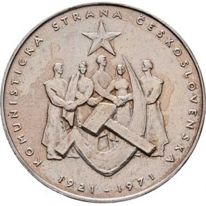 Československo 1961 - 1990, 50 Koruna 1971 - 50 let KSČ, KM.71 (Ag500, 45.000