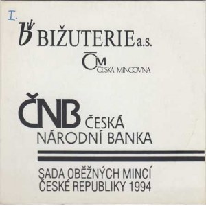 Česká republika, 1993 -, Sada oběhových mincí v původní etui - ročník 1994,