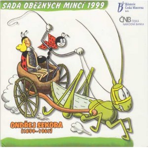 Česká republika, 1993 -, Sada oběhových mincí v původní etui - ročník 1999,