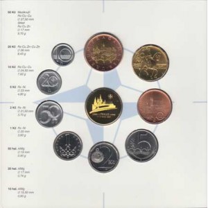 Česká republika, 1993 -, Sada oběhových mincí v původní etui - ročník 2002,