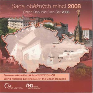 Česká republika, 1993 -, Sada oběhových mincí v původní etui - ročník 2008,