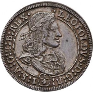 Leopold I., 1657 - 1705, 1/4 Tolar b.l., Hall, Nech.2353, M-A.156, mladý
