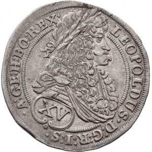 Leopold I., 1657 - 1705, XV Krejcar 1695, Vídeň-Mittermayer, Höll.95.1.1,