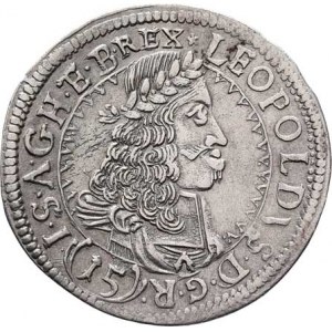 Leopold I., 1657 - 1705, 15 Krejcar 1675 GC-S, Svatý Vít-Strauss, Höll.75.3.1,