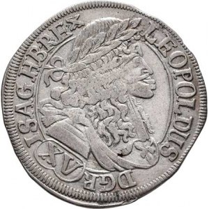 Leopold I., 1657 - 1705, XV Krejcar 1685 VB-W/-, Mainz-Wildering, Höll.85.1.8,