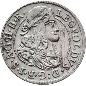 Leopold I., 1657 - 1705, 3 Krejcar 1681, Hall, Nech.2443, M-A.180, 1.413g,