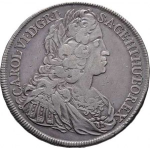 Karel VI., 1711 - 1740, Tolar 1730, Vídeň, M-A.230, 28.641g, dr.hr.,