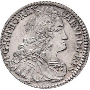 Karel VI., 1711 - 1740, 3 Krejcar 1739, Hall, M-A.239, 1.545g, dr.vada