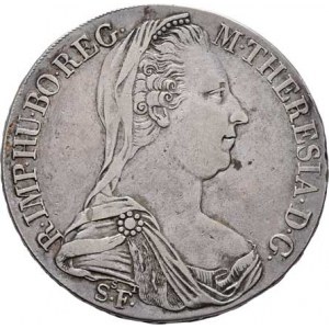 Marie Terezie, 1740 - 1780, Tolar 1780 SF-ST, Günzburg - původní ražba .X.,