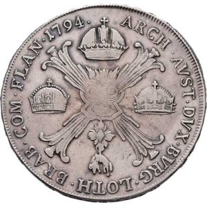František II., 1792 - 1835, Tolar křížový 1794 H, Günzburg, 29.357g, nep.hr.,