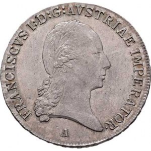 František II., 1792 - 1835, 1/2 Tolar konvenční 1815 A, Vídeň, 14.049g, nep.exc.,