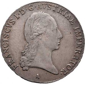 František II., 1792 - 1835, 1/2 Tolar konvenční 1819 A, Vídeň, 13.976g, nep.hr.,