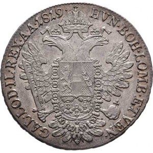 František II., 1792 - 1835, 1/2 Tolar konvenční 1819 A, Vídeň, 13.976g, nep.hr.,